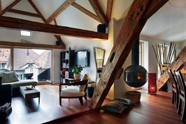 Appartement 5.5 pièces à Baulmes - Habitat de 5.5 pièces au 2ème étage - Séjour