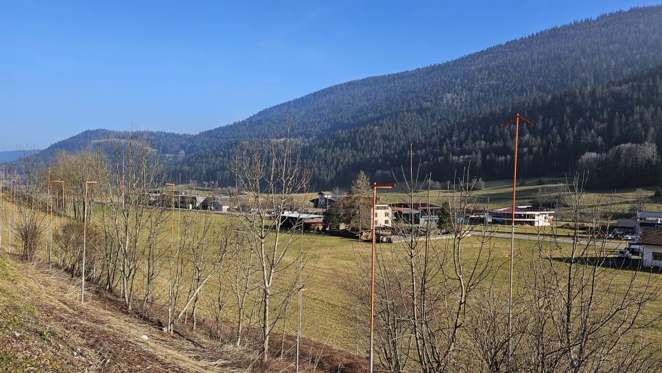 Terrain à Buttes - Exceptionnel : Grand terrain pour villa individuelle - Vue depuis l'arrière du terrain