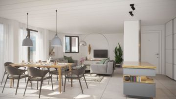 Appartement 4.5 pièces à Collombey - Ecoquartier le Verger : Splendide attique - Image de synthèse : appartement