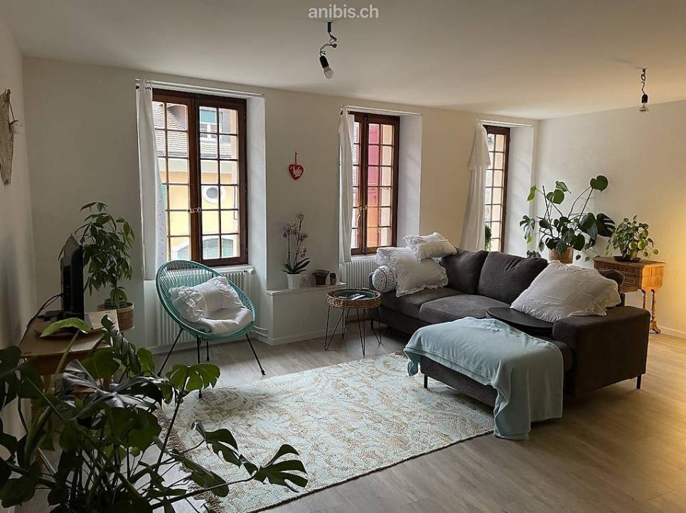 Appartement 2.5 pièces à Baulmes - Habitat de 2.5 pièces au 1er étage - Séjour