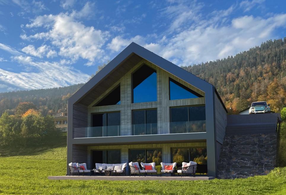 Villa Individuelle 5.5 pièces à Buttes - Maison de vos rêves - Façade Sud