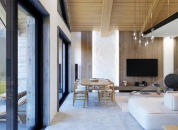 Villa Individuelle 5.5 pièces à Buttes - Villa moderne avec vue dégagée sur la campagne - Salon